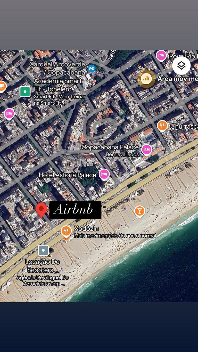 Beira-Mar Copacabana Beach, esquina da praia