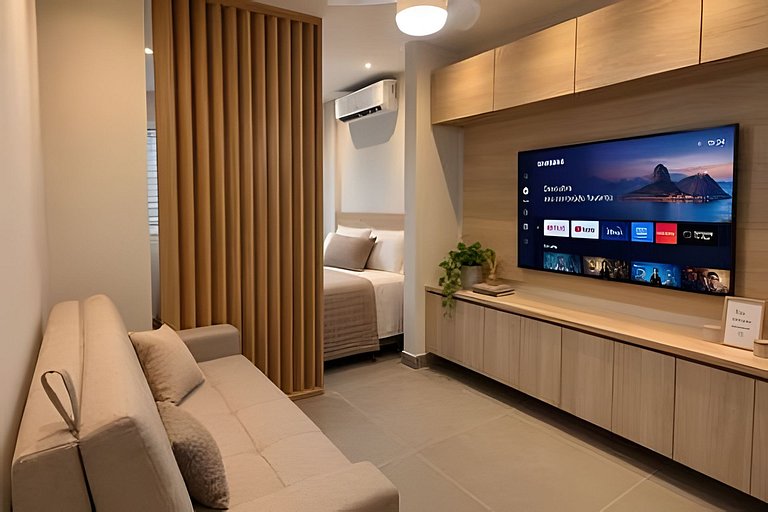 Loft Moderno Beira-Mar | Vista Forte de Copacabana