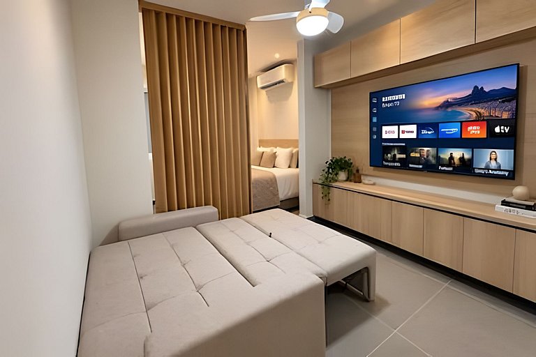 Loft Moderno Beira-Mar | Vista Forte de Copacabana